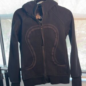 RARE Lululemon Athletica Black Scuba Zip-Up Hoodie